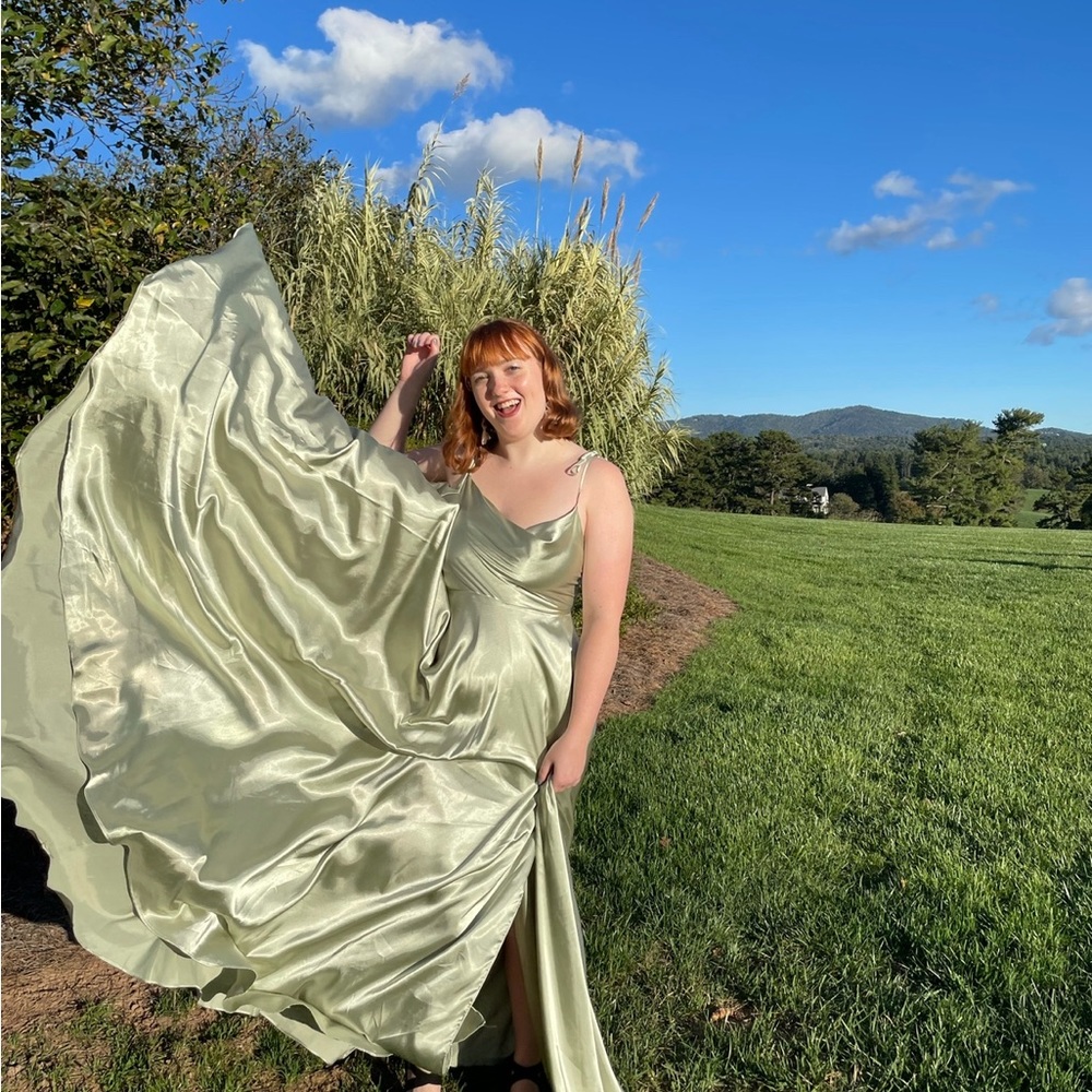 Formal pistachio dress